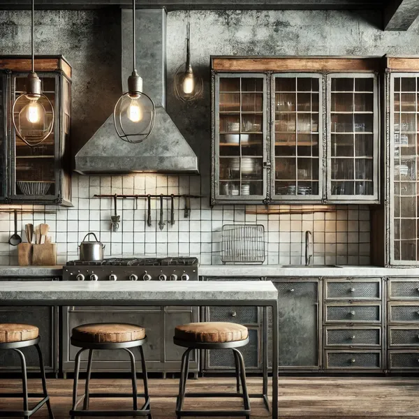 Industrial Style Kitchen Cabinets