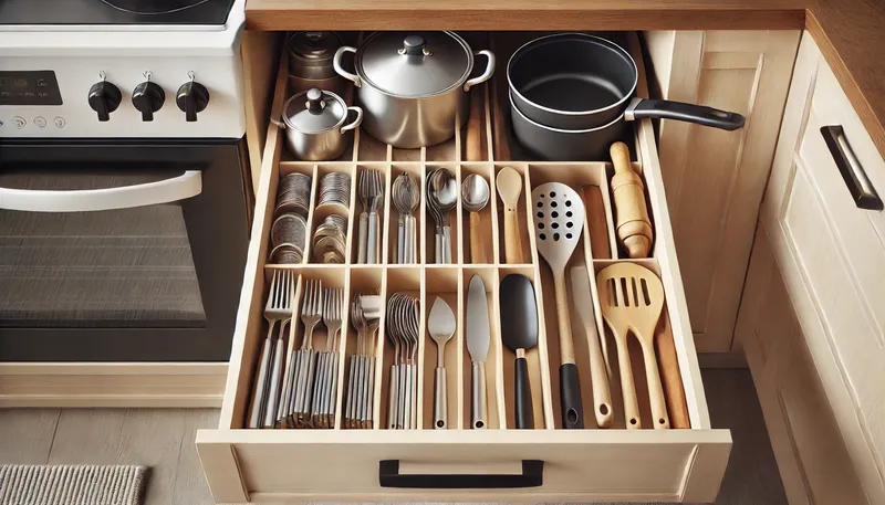 Kitchen Storage Ideas for Small Spaces 5. Make Your Drawers Work Harder