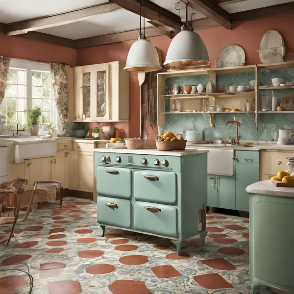 charming vintage kitchen designs 03