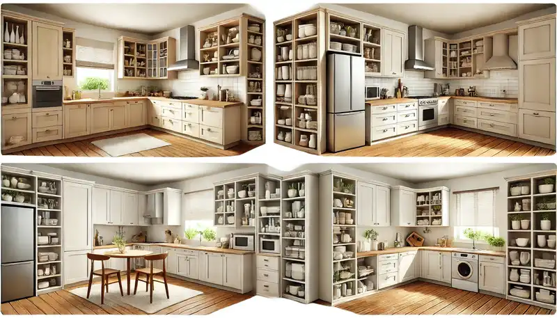 Different types of corner kitchen designs