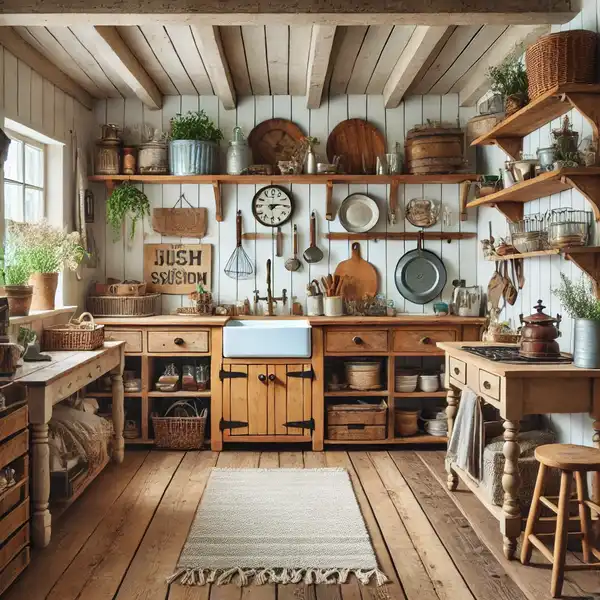 Farmhouse Kitchen Decor Ideas An affordable farmhouse kitchen with budget friendly