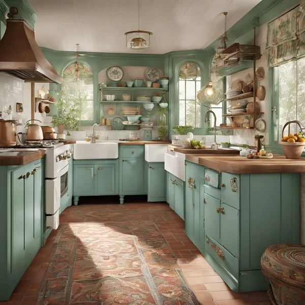 charming vintage kitchen designs 02