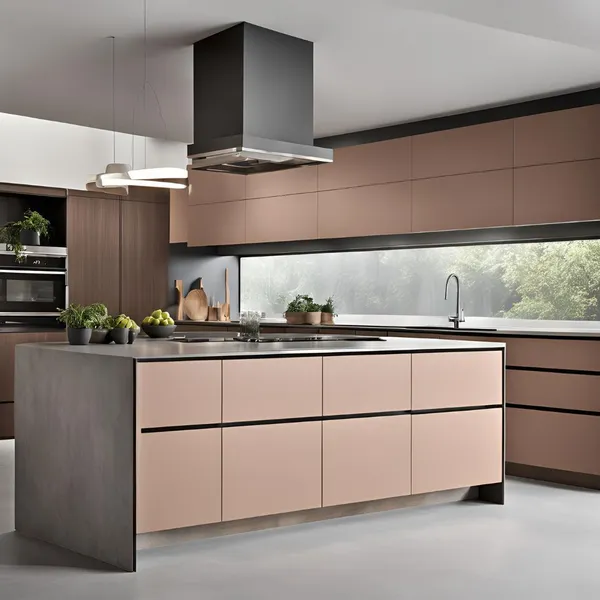 contemporary kitchen cabinets featuring sleek lines, minimalist aesthetics, and innovative materials 04